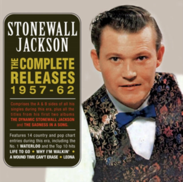 Product Image : This CD is brand new.<br>Format: CD<br>This item's title is: Complete Releases 1957-62<br>Artist: Stonewall Jackson<br>Label: Acrobat Music<br>Barcode: 824046327620<br>Release Date: 11/9/2018