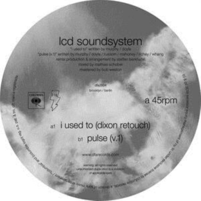 This 12 Inch Vinyl is brand new.Format: 12 Inch VinylMusic Style: ElectroThis item's title is: I Used To (Dixon Rework B/W Pulse V.1)Artist: Lcd SoundsystemLabel: Rock/PopBarcode: 829732260410Release Date: 12/7/2018