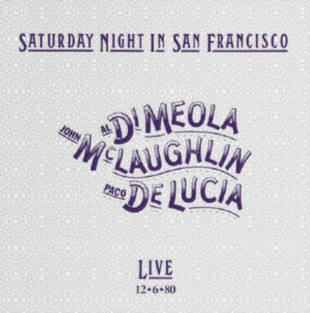 This LP Vinyl is brand new.Format: LP VinylMusic Style: Latin JazzThis item's title is: Saturday Night In San FranciscoArtist: John; Paco De Lucia; Al Di Meola MclaughlinLabel: IMPEX RECORDSBarcode: 856276002466Release Date: 8/19/2022