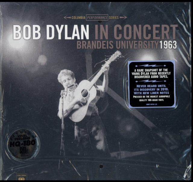 This LP Vinyl is brand new.Format: LP VinylMusic Style: FolkThis item's title is: In Concert: Brandeis University 1963 (180G)Artist: Bob DylanLabel: LEGACYBarcode: 886978474315Release Date: 5/10/2011