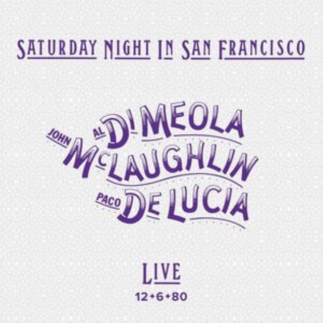 This LP Vinyl is brand new.Format: LP VinylMusic Style: Ragga HipHopThis item's title is: Saturday Night In San Francisco (Crystal LP Vinyl)Artist: Di Meola; Mclaughlin; De LuciaLabel: EAR MUSICBarcode: 4029759175766Release Date: 7/1/2022