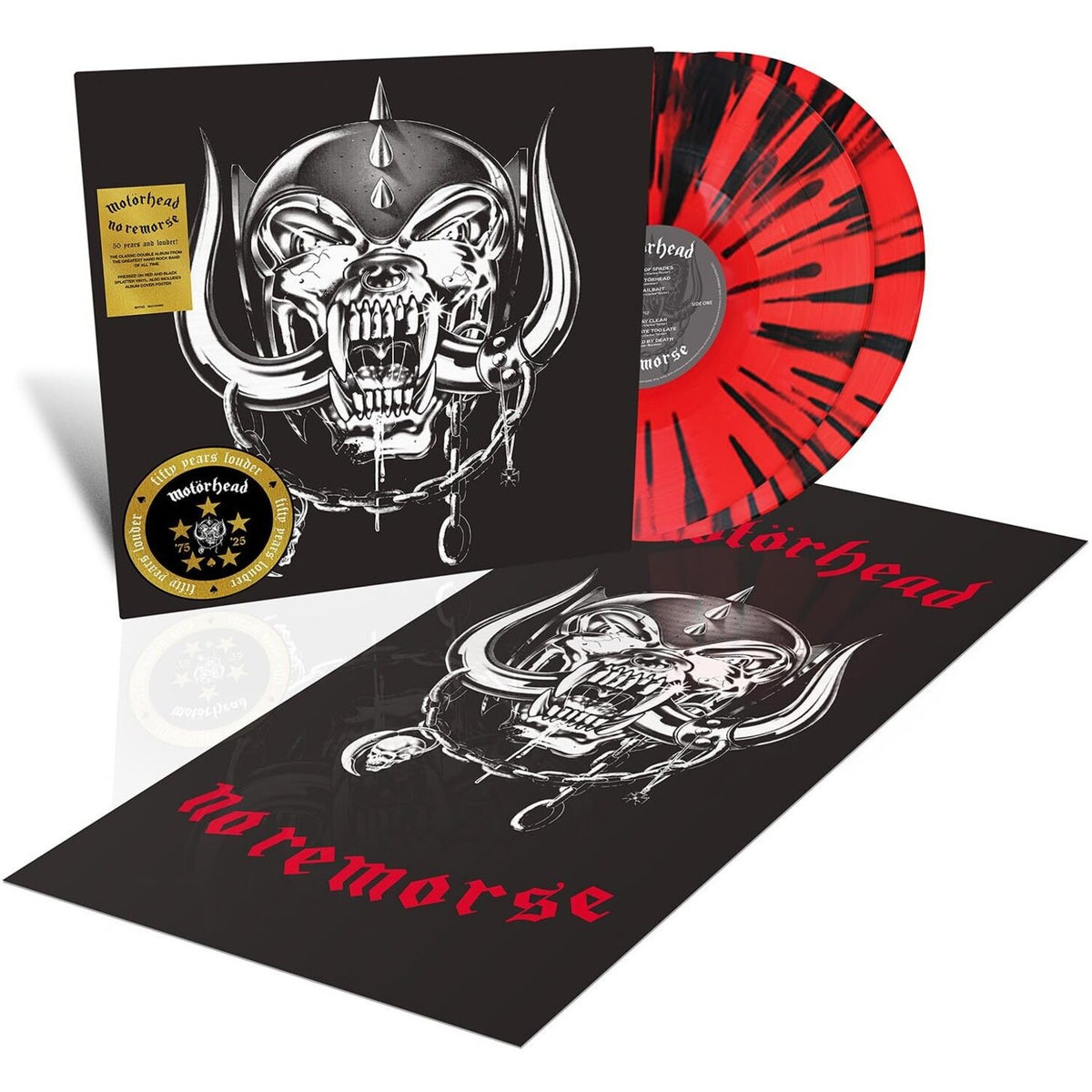 No Sleep Til Hammersmith (50Th Anniversary) (Yellow/Black LP Vinyl/Half-Speed) & No Remorse (50Th Anniversary) (Red/Black Splatter Vinyl/2LP) & No Sleep At All (50Th Anniversary) (Clear/Black-White Splatter LP Vinyl) & Death Or Glory