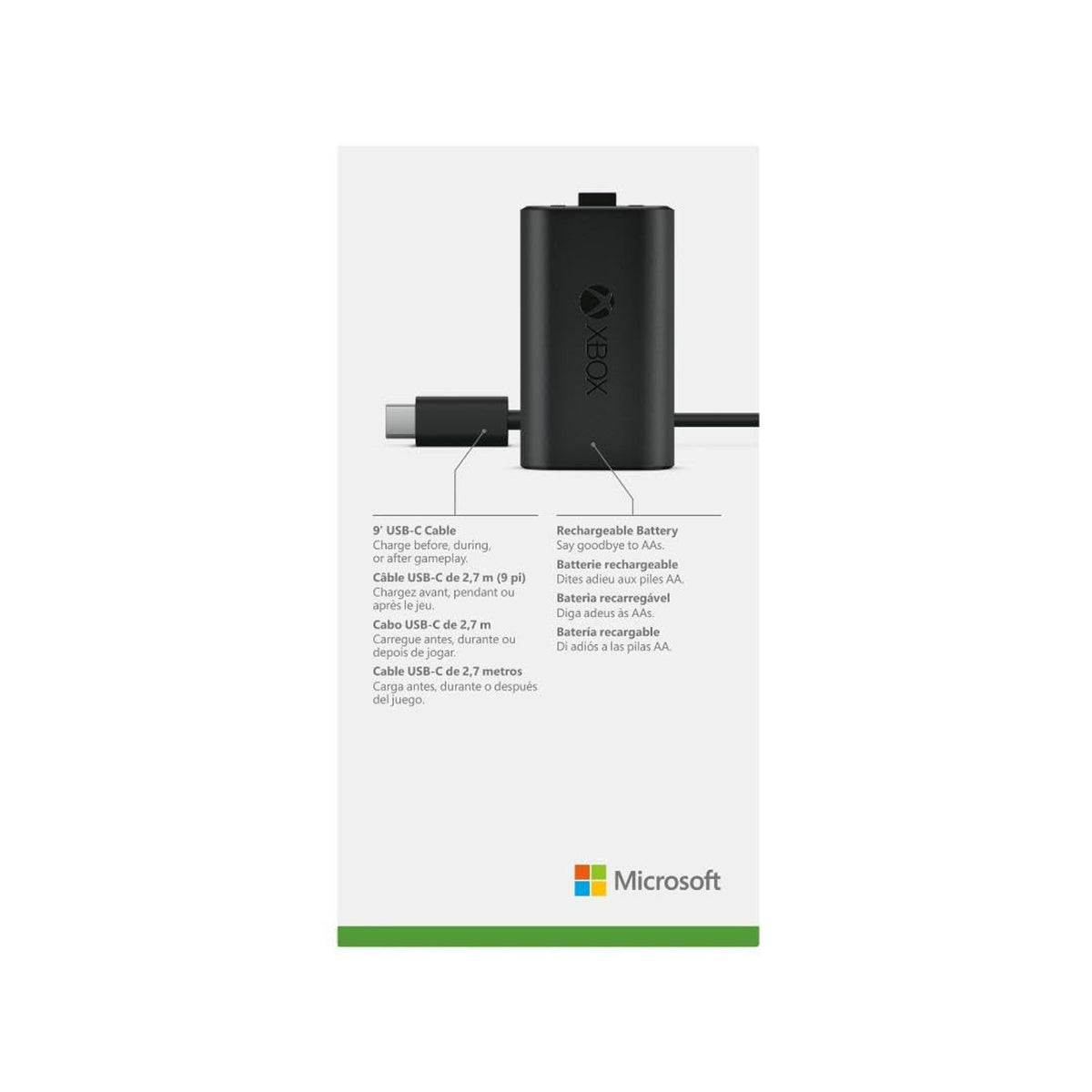 Xbox Rechargeable Battery + USB-C Cable - Microsoft