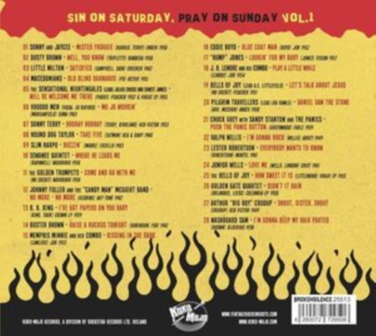 Product Image : This CD is brand new.<br>Format: CD<br>Music Style: Rhythm & Blues<br>This item's title is: Sin On Saturday, Pray On Sunday V1<br>Artist: Various Artists<br>Label: KOKO-MOJO<br>Barcode: 4260072729506<br>Release Date: 2/3/2023