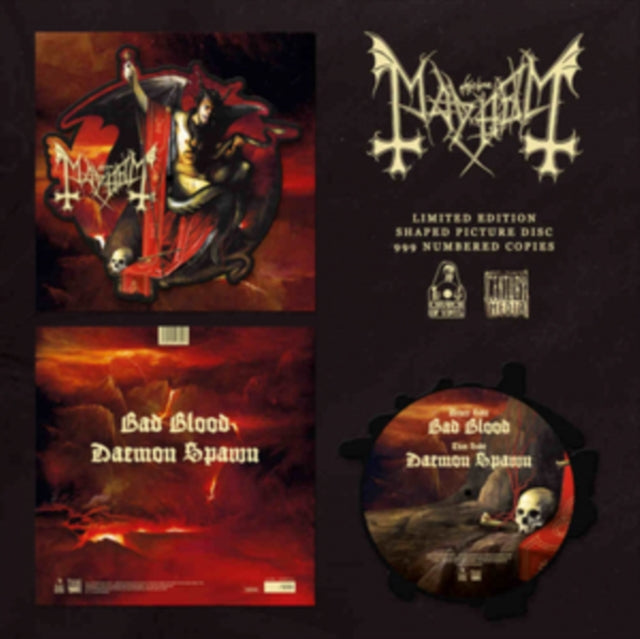 This LP Vinyl is brand new.Format: LP VinylMusic Style: Black MetalThis item's title is: Bad Blood (Shaped Picture Disc)Artist: MayhemLabel: Church Of VinylBarcode: 4260146163427Release Date: 3/25/2022