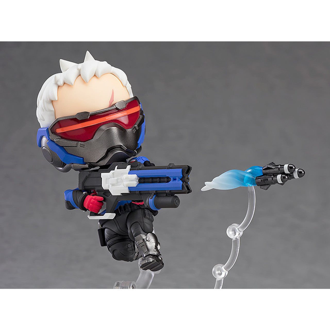 This is brand new."We're all soldiers now." From the globally popular multiplayer team based shooter Overwatch®, comes the ninth Nendoroid figure from the series - Soldier: 76! The figure is fully articulated and his mask can be detached allowing for all sorts of display options.