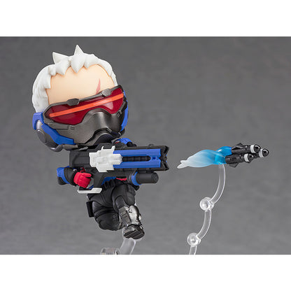 This is brand new."We're all soldiers now." From the globally popular multiplayer team based shooter Overwatch®, comes the ninth Nendoroid figure from the series - Soldier: 76! The figure is fully articulated and his mask can be detached allowing for all sorts of display options.