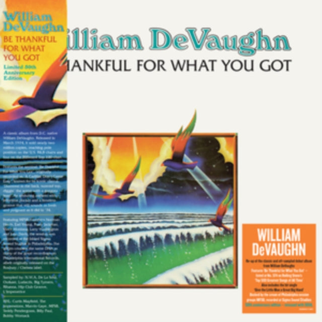 This LP Vinyl is brand new.Format: LP VinylMusic Style: SoulThis item's title is: Be Thankful For What You GotArtist: William DevaughnLabel: Chelsea RecordsBarcode: 5014797911710Release Date: 4/26/2024