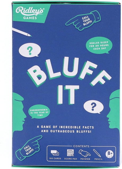Title: Bluff It Trivia Game
Author(s): Ridley's Games
Publisher: Chronicle Gift/ Stationery
Barcode: 5055923712658
Publication Date: 12/7/2021
Series: RIDLEYS GAMES ROOM