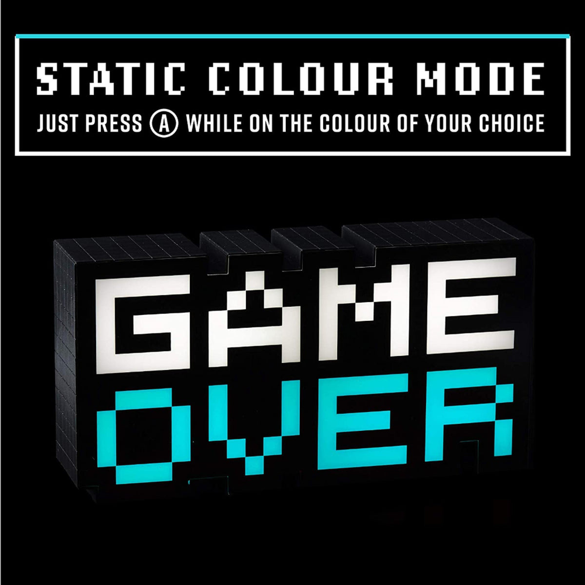 This is brand new.GAME OVER: Fans of vintage video games will love this light! Featuring the words “game over,” this light recalls back to gaming in the past.