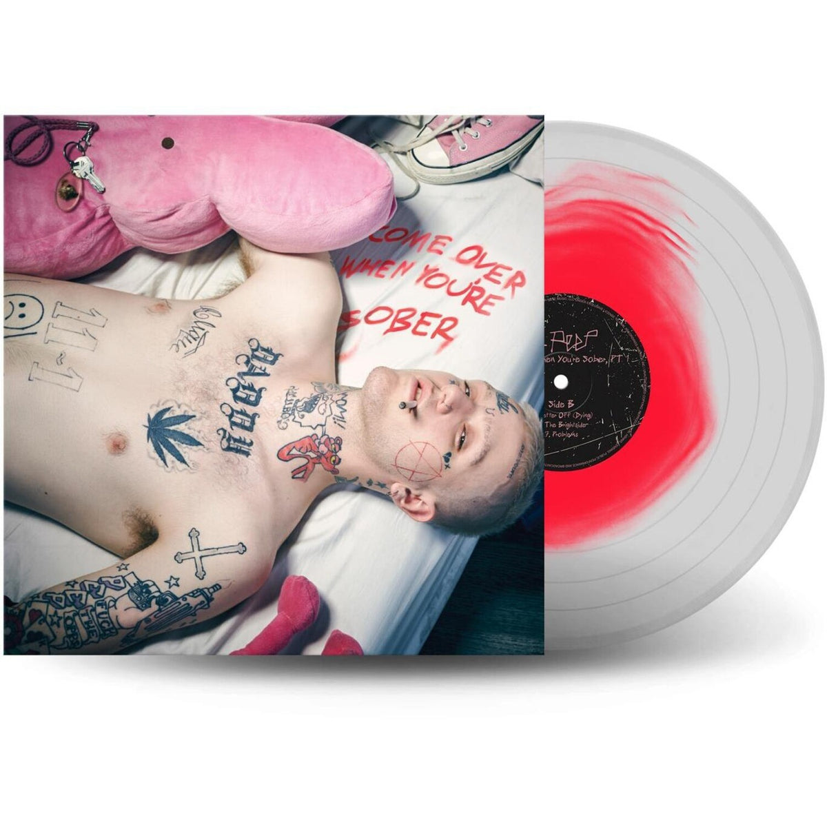 Come Over When You're Sober, Pt.1 (Pink In Clear LP Vinyl) & Lil Peep; Part One (Purple Pantone W/ Glitter LP Vinyl) & California Girls (Tri-Color Stripes/Trans. Electric Blue/Opaque Sky Blue/Opaque Light Yellow LP Vinyl) & Castles I
