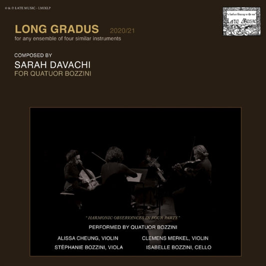 This LP Vinyl is brand new.Format: LP VinylMusic Style: ModernThis item's title is: Long Gradus (2LP)Artist:  Sarah DavachiLabel: LATE MUSICBarcode: 5056614706529Release Date: 11/3/2023