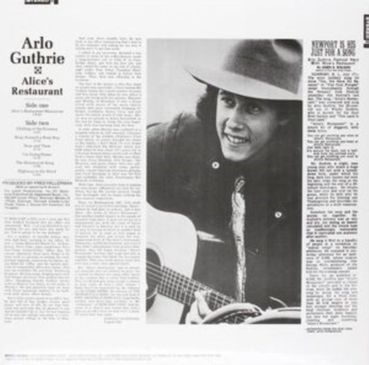 This LP Vinyl is brand new.Format: LP VinylMusic Style: Folk RockThis item's title is: Alice's Restaurant (180G)Artist: Arlo GuthrieLabel: Reprise RecordsBarcode: 5060149622360Release Date: 8/22/2025