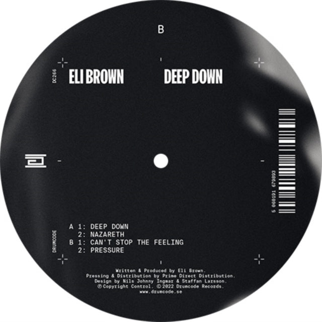 Product Image : This 12 Inch vinyl is brand new.<br>Format: 12 Inch vinyl<br>Music Style: Techno<br>This item's title is: Deep Down<br>Artist: Eli Brown<br>Label: DRUMCODE<br>Barcode: 5060191679893<br>Release Date: 2/10/2023