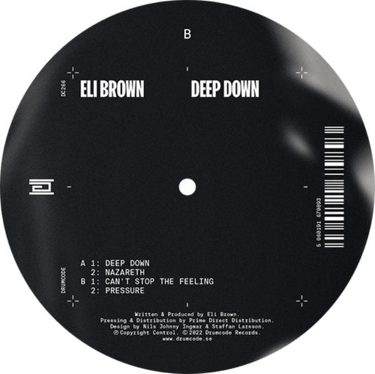 Product Image : This 12 Inch vinyl is brand new.<br>Format: 12 Inch vinyl<br>Music Style: Techno<br>This item's title is: Deep Down<br>Artist: Eli Brown<br>Label: DRUMCODE<br>Barcode: 5060191679893<br>Release Date: 2/10/2023