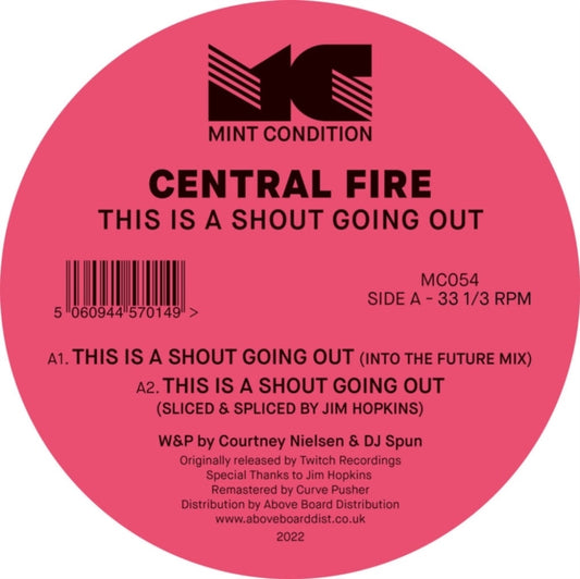 This 12 Inch Vinyl is brand new.Format: 12 Inch VinylMusic Style: BreakbeatThis item's title is: This Is A Shout Going OutArtist: Central FireLabel: MINT CONDITIONBarcode: 5060944570149Release Date: 5/27/2022