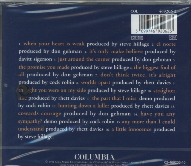 Product Image : This CD is brand new.<br>Format: CD<br>Music Style: Trip Hop<br>This item's title is: Best Of Cock Robin<br>Artist: Cock Robin<br>Label: Cup Of Tea Records<br>Barcode: 5099746920623<br>Release Date: 9/14/1998