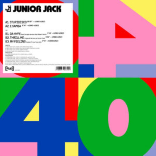 This 12 Inch Vinyl is brand new.Format: 12 Inch VinylMusic Style: HouseThis item's title is: Pias 40Artist: Junior JackLabel: PLAY IT AGAIN SAMBarcode: 5400863096120Release Date: 4/28/2023