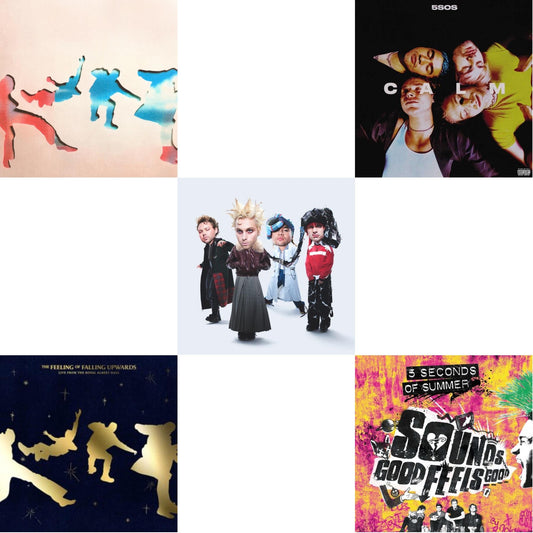 5Sos5 (X) (White LP Vinyl) & Feeling Of Falling Upwards (Live From The Royal Albert Hall) (X) (2LP) & Everyone's A Star! (X) (Neon Pink Glitter LP Vinyl) & Calm (X) & Sounds Good Feels Good
