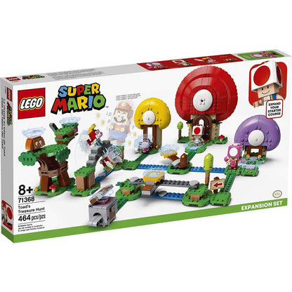 This is brand new.Players must defeat enemies and overcome challenges in Toad Village with this LEGO Super Mario Toad’s Treasure Hunt Expansion Set (71368). A super gift for kids to add to their LEGO Super Mario Starter Course (71360), it features cute Toad and Toadette toy figures, 2 Cheep Cheeps and a Goomba.