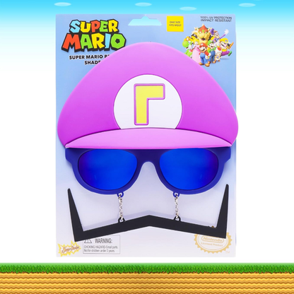 Sun-Staches Super Mario - Waluigi w/ Mustache