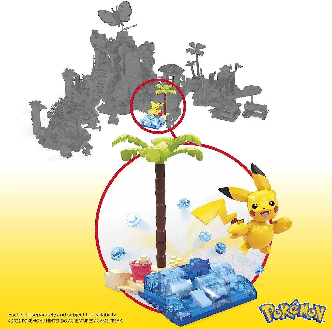 This is brand new.Build a sunny beach for a Pikachu figure to splash around in. The set combines with other Adventure Builder sets to create an expanded Pokémon world full of authentically designed details. Check out Bulbasaur’s Forest Trek or other larger sets, each sold separately.