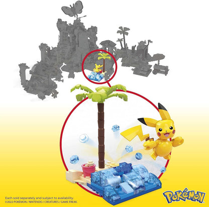 This is brand new.Build a sunny beach for a Pikachu figure to splash around in. The set combines with other Adventure Builder sets to create an expanded Pokémon world full of authentically designed details. Check out Bulbasaur’s Forest Trek or other larger sets, each sold separately.