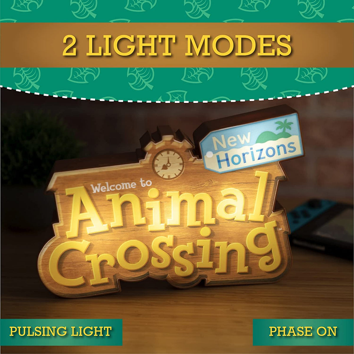 Product Image : This is brand new.<br>Decorate your home on your Animal Crossing New Horizons island, then decorate your home in real life with a logo light. It features two light modes including phase on and pulsing light

Light the night: Use this nightlight as a desk lamp on the nightstand by your bed. It’s a perfect way to illuminate your man cave, bedroom, baby nursery, toddler’s playroom, or themed home theatre
Keep on gaming: Bring your favorite video game out of the TV screen and into your home with