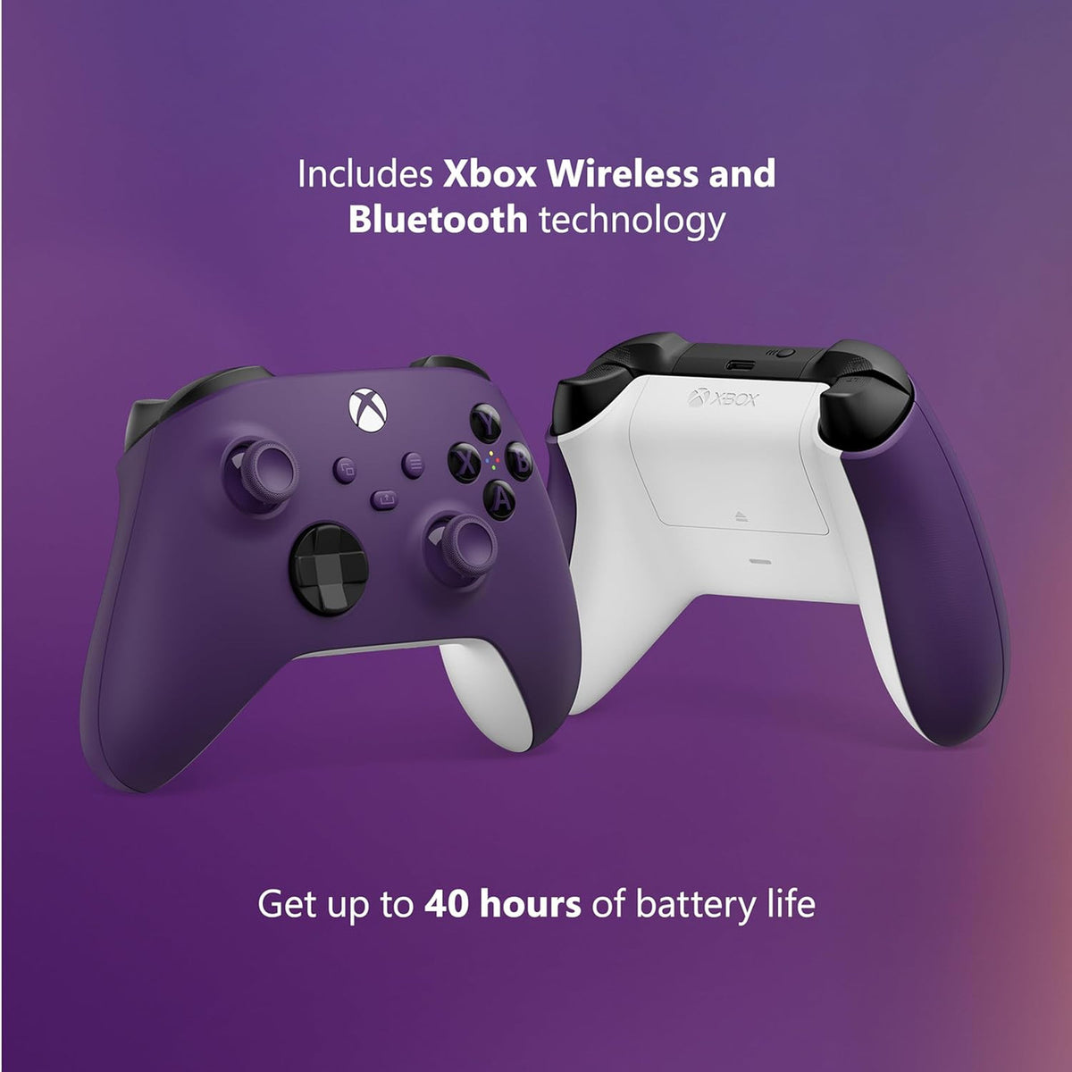 This is brand new.Experience the modernized design of the Xbox Wireless Controller in Astral Purple, featuring sculpted surfaces and refined geometry for enhanced comfort during gameplay. Stay on target with a hybrid D-pad and textured grip on the triggers, bumpers, and back-case.