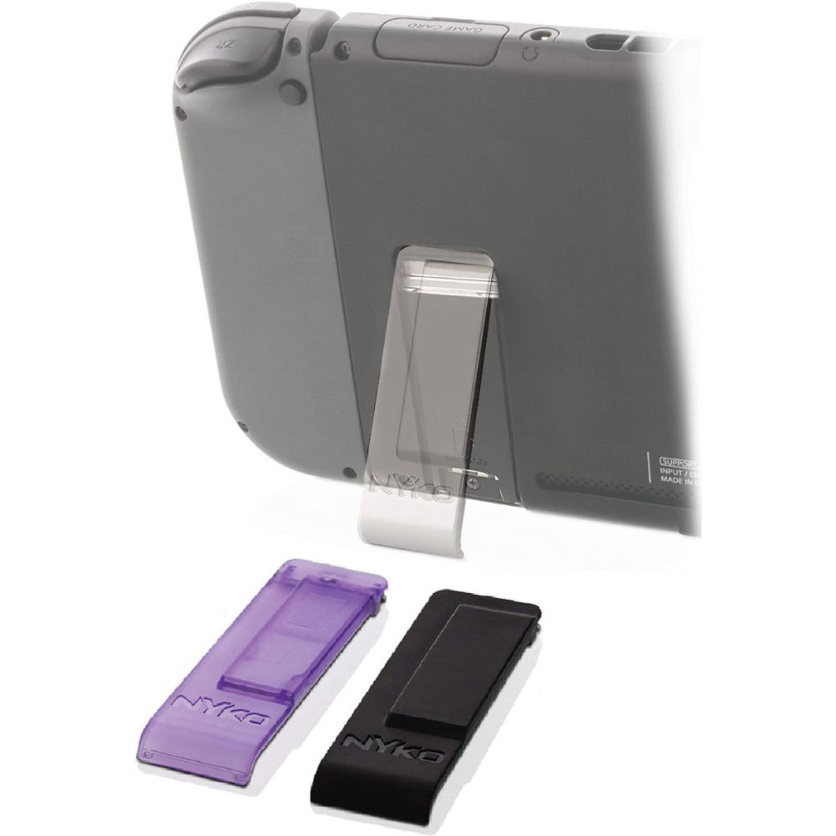 This is brand new.Customize your Nintendo Switch with Kick Stand Multi Pak from Nyko. Kick Stand Multi Pak includes 3 different colored replacement kick stands and an additional Micro-SD card can be stored inside of them. Installation of the kick stand is simple and snaps right into place - no tools required.