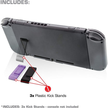 This is brand new.Customize your Nintendo Switch with Kick Stand Multi Pak from Nyko. Kick Stand Multi Pak includes 3 different colored replacement kick stands and an additional Micro-SD card can be stored inside of them. Installation of the kick stand is simple and snaps right into place - no tools required.