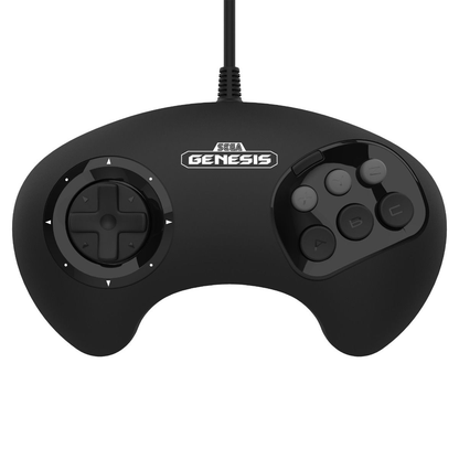 SEGA Genesis Wired BIG6 Control Pad - Original Port: Black - Retro-Bit