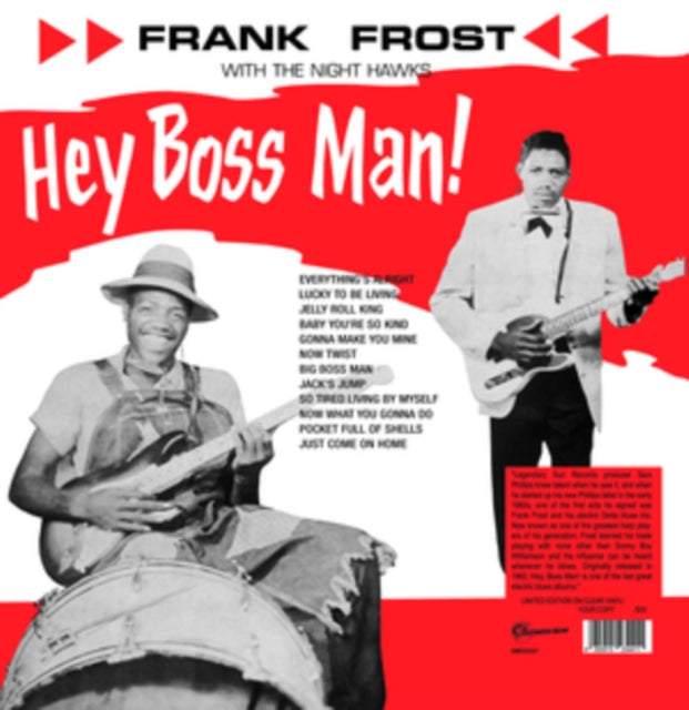 This LP Vinyl is brand new.Format: LP VinylMusic Style: Electric BluesThis item's title is: Hey Boss Man!Artist: Frank With The Night Hawks FrostLabel: DESTINATION MOONBarcode: 8055515234411Release Date: 8/18/2023