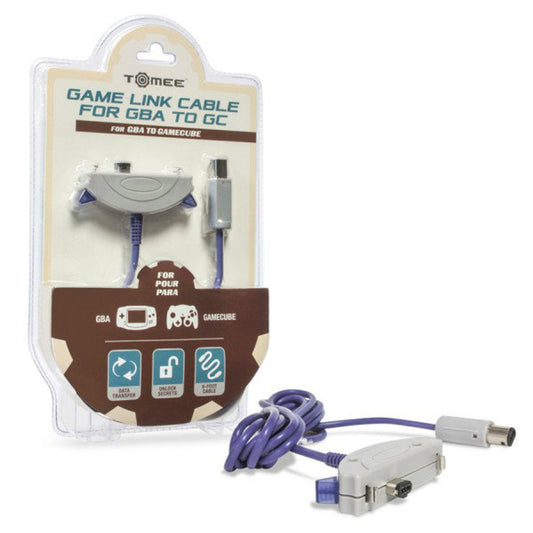 This is brand new.The Tomee Game Boy Advance to GameCube Link Cable connects the GameCube console with the Game Boy Advance handheld. Supported games (such as Animal Forest, Sonic Adventure and others) will exchange data between the GameCube and Game Boy Advance handheld.