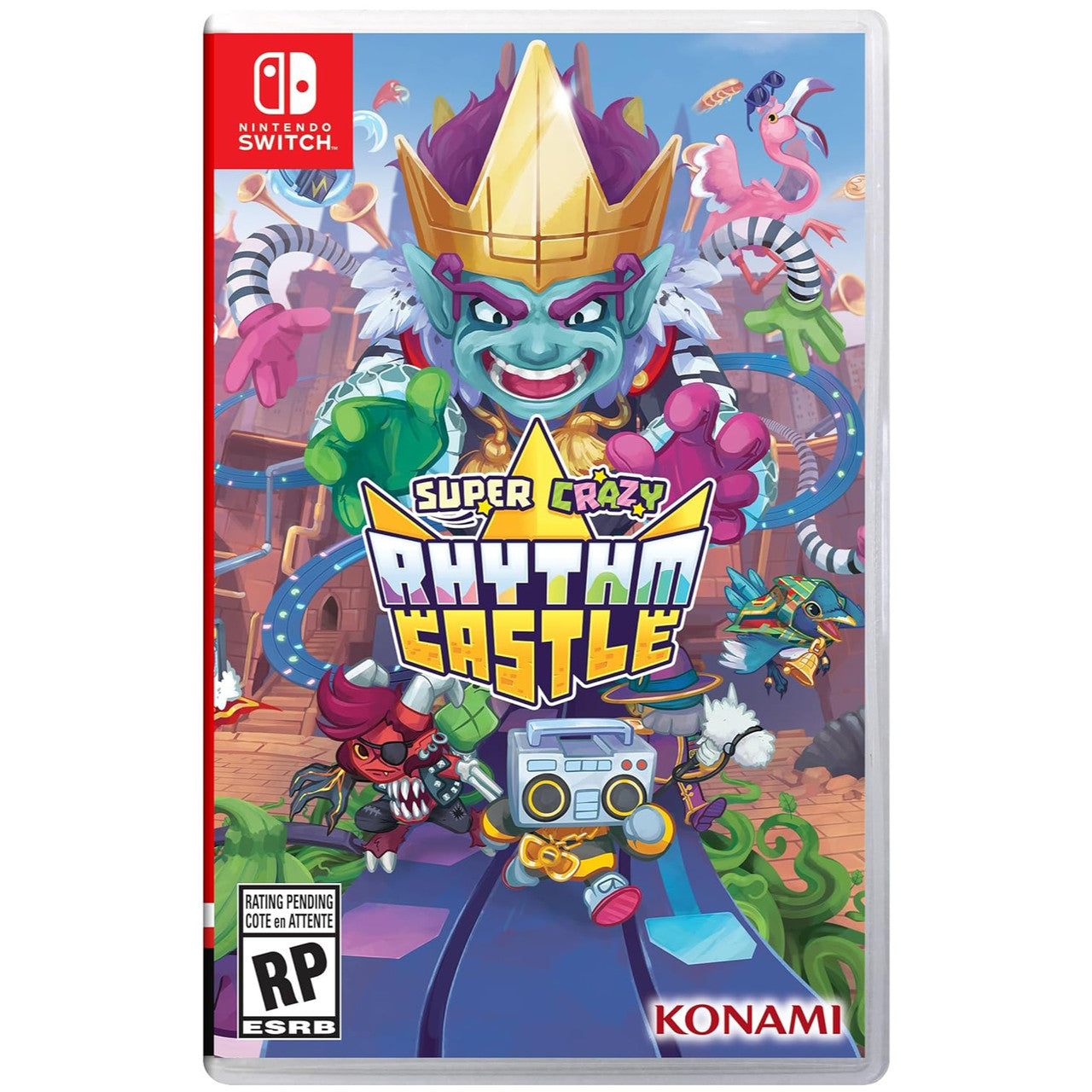 This is brand new.It’s Super Crazy Rhythm Castle, the chaotic rhythm adventure! A puzzling co-op mashup unlike anything you've ever heard – work together to think outside the box while keeping your combo. Solo, or with a band of up to three friends….