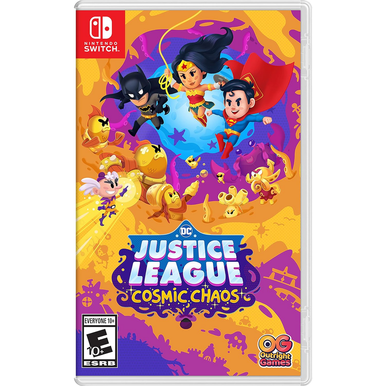 This is brand new.Unite against chaos, in an all-new open world adventure where the Justice League go head-to-head with Mr. Mxyzptlk, a powerful prankster from the 5th Dimension.