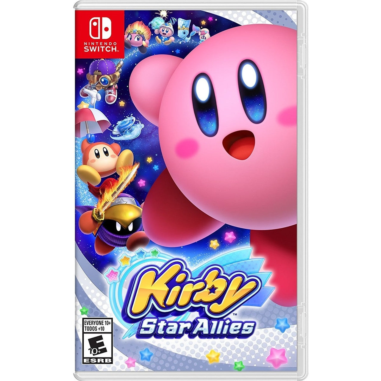 This is brand new.When a new evil threatens Planet Popstar, Kirby will need a little help from his…enemies?! By making friends out of foes, up to three* players can drop in or out of the adventure at any time.