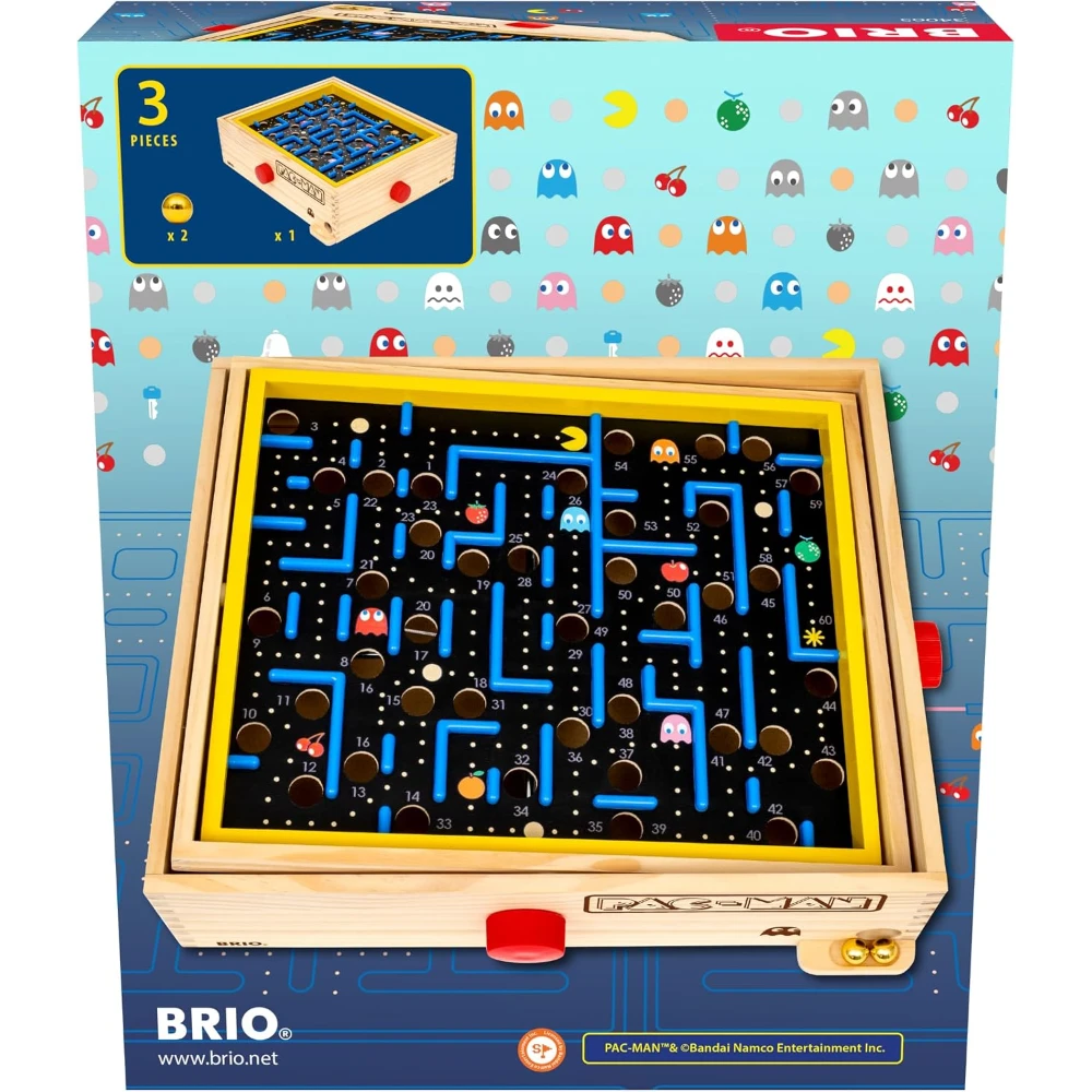 Pac-Man Labyrinth: Classic Wooden Game - Brio