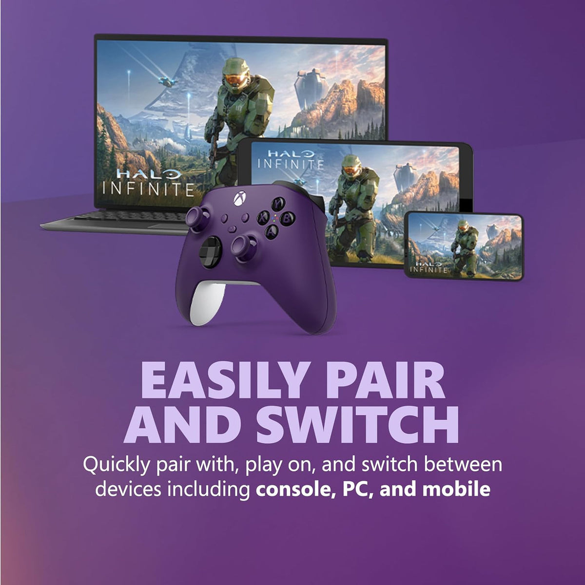 This is brand new.Experience the modernized design of the Xbox Wireless Controller in Astral Purple, featuring sculpted surfaces and refined geometry for enhanced comfort during gameplay. Stay on target with a hybrid D-pad and textured grip on the triggers, bumpers, and back-case.