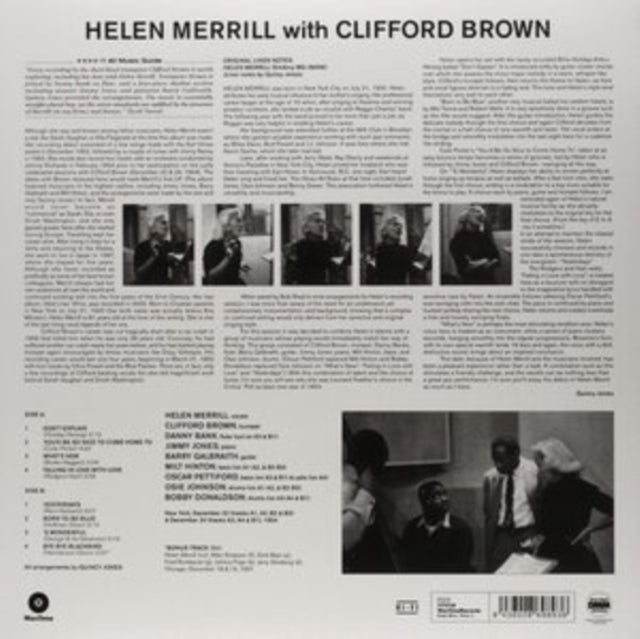 This LP Vinyl is brand new.Format: LP VinylMusic Style: Hard BopThis item's title is: With Clifford BrownArtist: Helen MerrillLabel: WaxTimeBarcode: 8436028698936Release Date: 9/20/2011