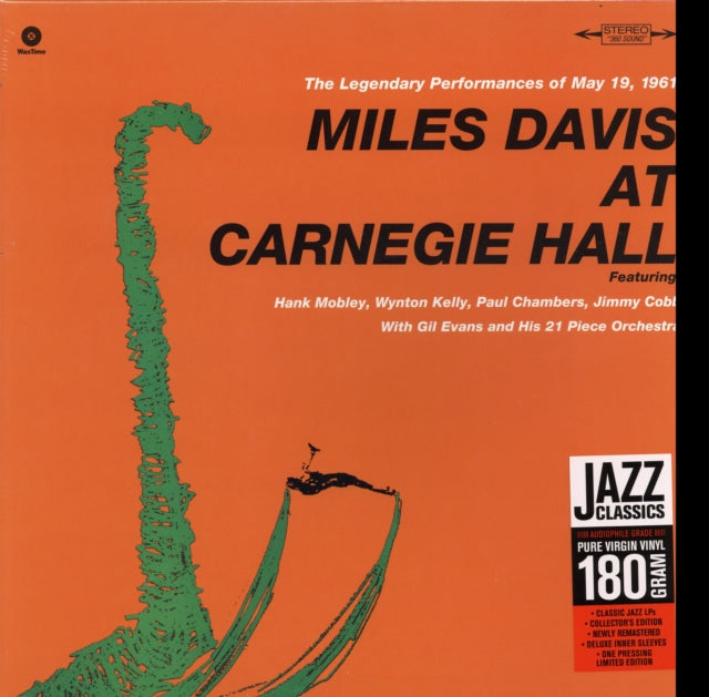 This LP Vinyl is brand new.Format: LP VinylMusic Style: Hard BopThis item's title is: At Carnegie HallArtist: Miles DavisLabel: WaxTimeBarcode: 8436028699889Release Date: 2/10/2012