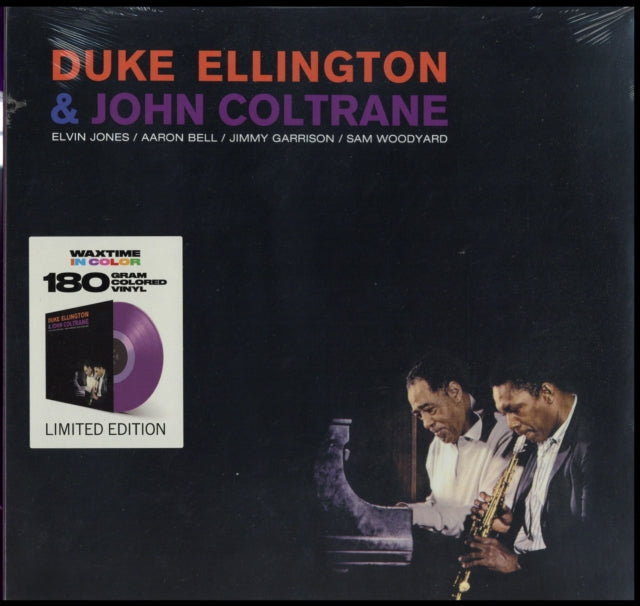 This LP Vinyl is brand new.Format: LP VinylMusic Style: Cool JazzThis item's title is: Ellington & Coltrane (180G Dmm Remaster/Limited Clear Purple LP Vinyl)Artist: Duke & John Coltrane EllingtonLabel: WaxTime In ColorBarcode: 8436559464345Release Date: 5/4/2018