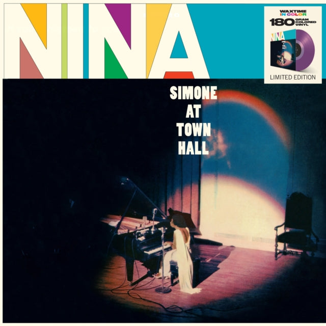 This LP Vinyl is brand new.Format: LP VinylMusic Style: VocalThis item's title is: At Town Hall (180G/Limited/Transparent Purple Virgin LP Vinyl)Artist: Nina SimoneLabel: WaxTime In ColorBarcode: 8436559465922Release Date: 3/8/2019