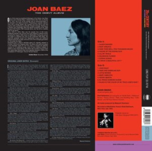 This LP Vinyl is brand new.Format: LP VinylMusic Style: FolkThis item's title is: Debut AlbumArtist: Joan BaezLabel: 20th Century MasterworksBarcode: 8436563184437Release Date: 3/24/2023