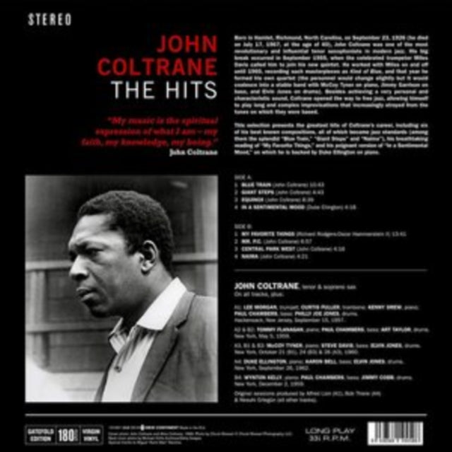 This LP Vinyl is brand new.Format: LP VinylMusic Style: Free JazzThis item's title is: Hits (Deluxe Gatefold Edition) (180G/Virgin LP Vinyl)Artist: John ColtraneLabel: New ContinentBarcode: 8436569194508Release Date: 9/6/2019
