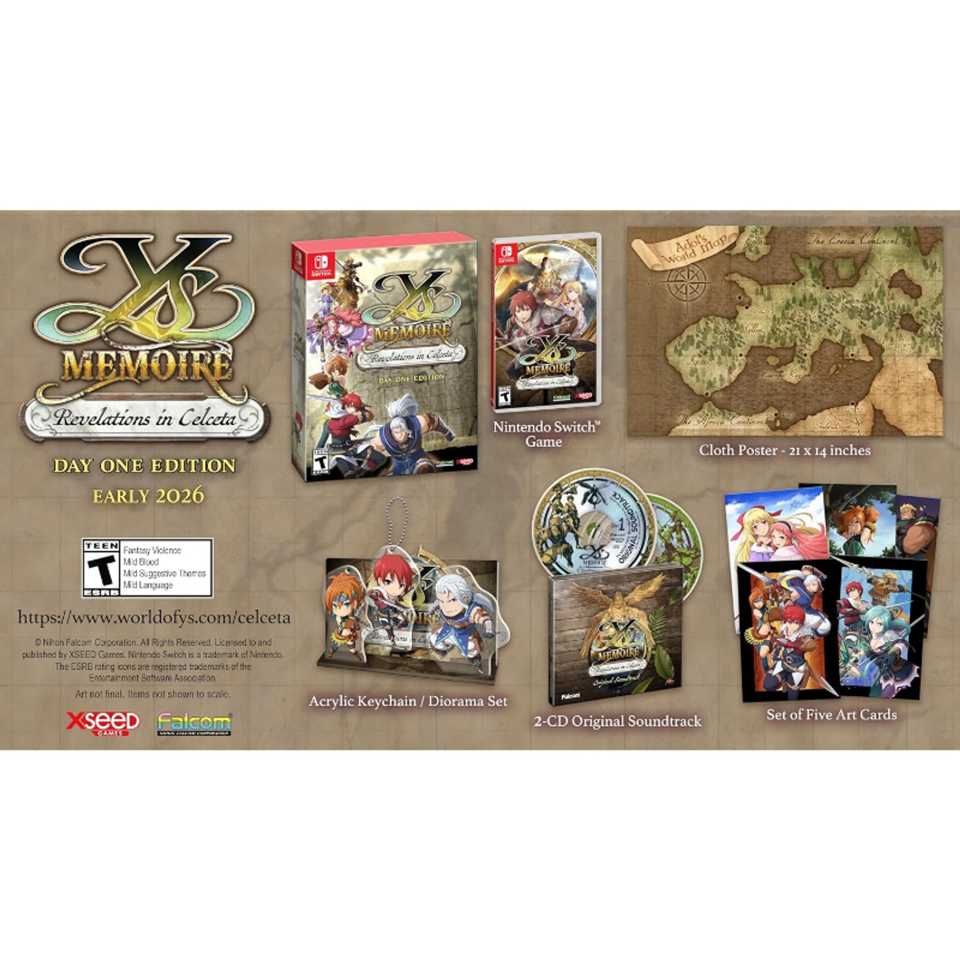 Ys Memoire: Revelations in Celceta: Day 1 Edition - Switch