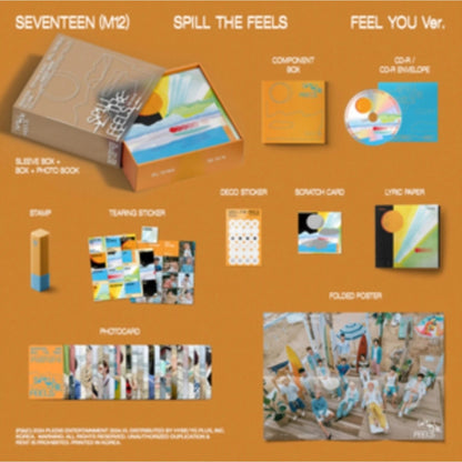 Spill The Feels - Seventeen 12Th Mini Album (Feel Blue Ver.) & Spill The Feels - Seventeen 12Th Mini Album (Carat Ver.) & Seventeen 5Th Album Happy Burstday (New Escape Ver.) & Seventeen (12Th Mini Album)