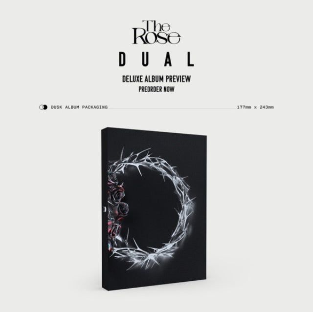 This is a 2 CD SKU bundle.
1.This CD is brand new.Format: CDThis item's title is: Dual (Deluxe Box Album) (Dusk Ver.)Artist: RoseLabel: WINDFALLBarcode: 8809355979182Release Date: 9/22/2023
2.This CD is brand new.Format: CDThis item's title is: Dual (Deluxe Box Album) (Dawn Ver.