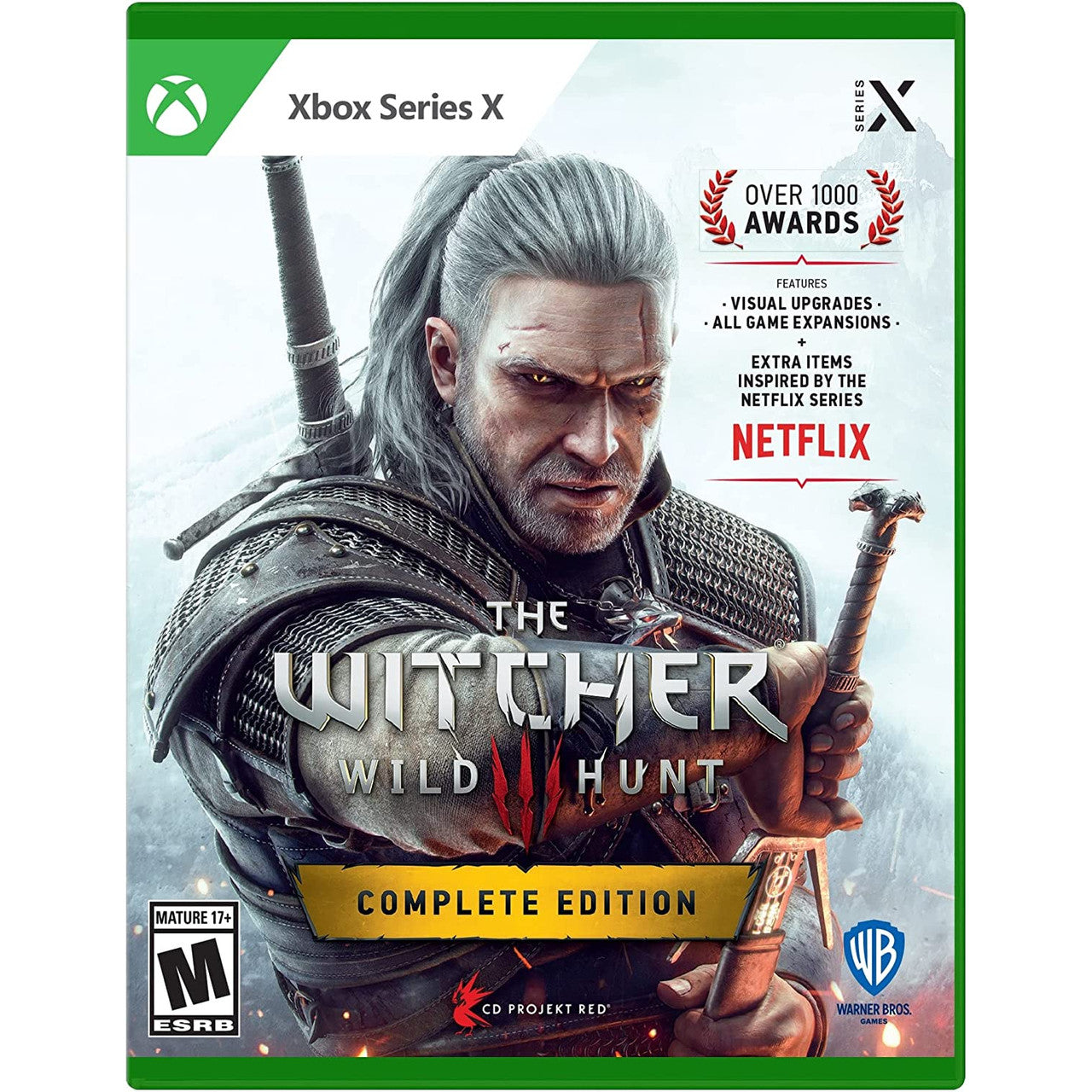 This is brand new.Become a professional monster slayer and embark on an adventure in The Witcher III: Wild Hunt Complete Edition. Experience a dark fantasy, open world RPG that focuses on a character-driven story, various decisions, and tactical combat.