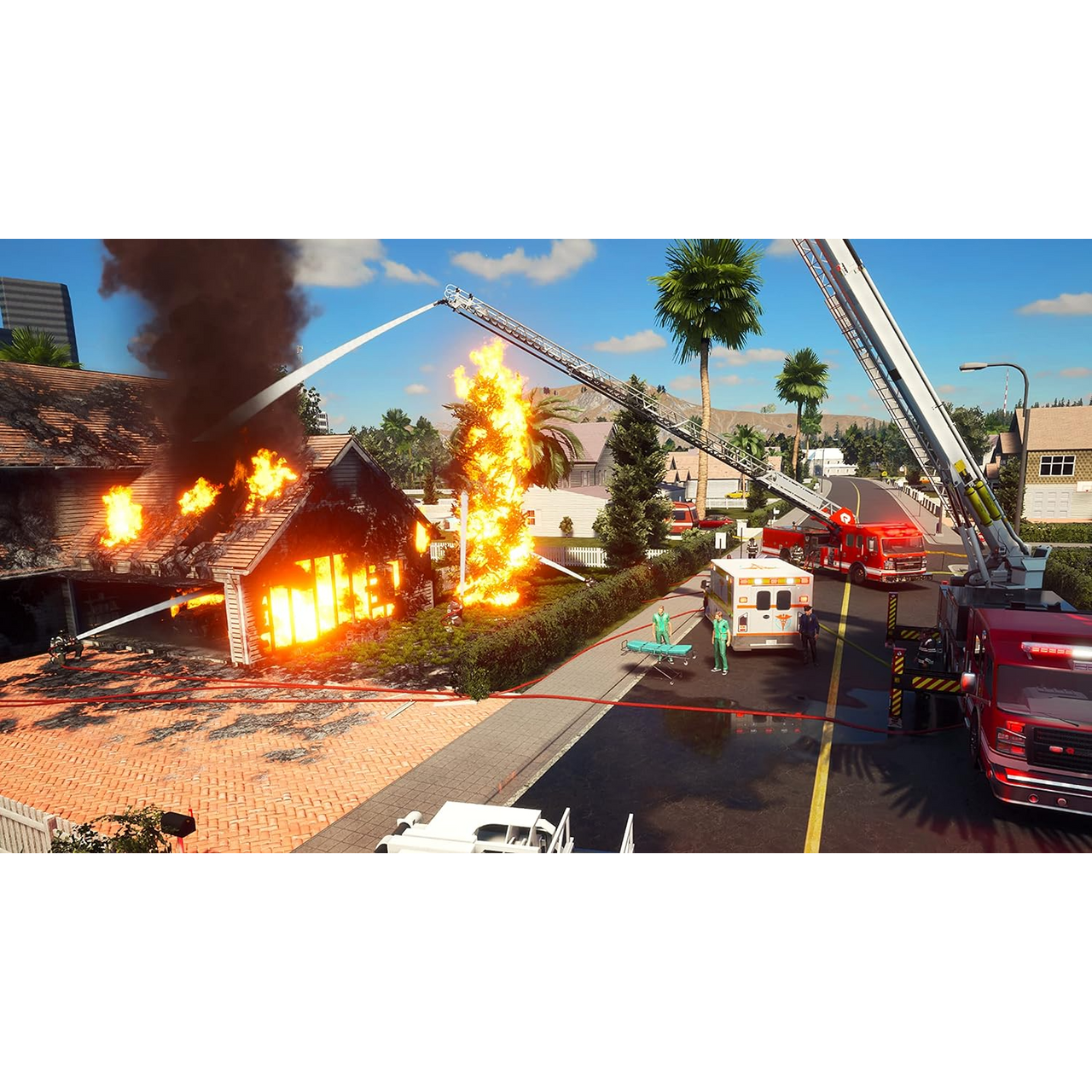 This is brand new.Feeling Hot Hot Hot Fire alert incoming! With Firefighting Simulator-The Squad, you can become part of a major US city's firefighting team and experience how it feels to fight fires. Start the siren of your fire truck, grab your hose, and fight realistic fires to save lives.